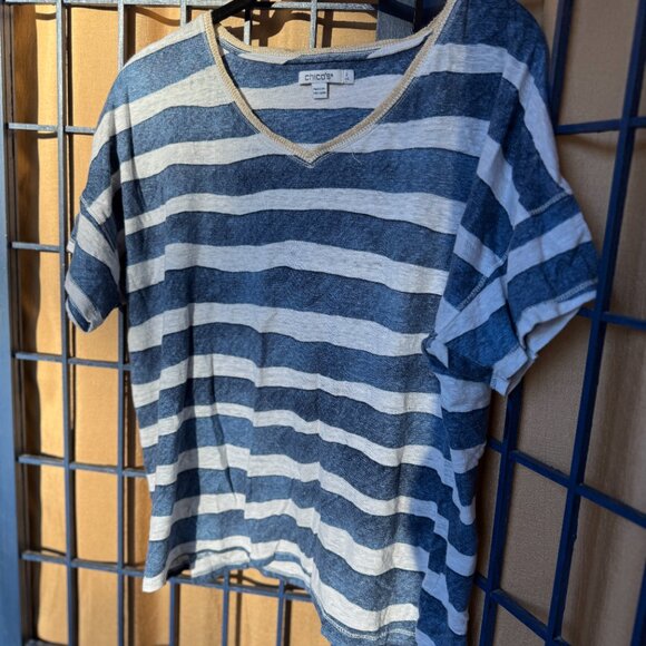 Chico’s Women’s Top Bundle Size 2 | Floral Stripe Abstract Prints Lot 6 items - Picture 6 of 13